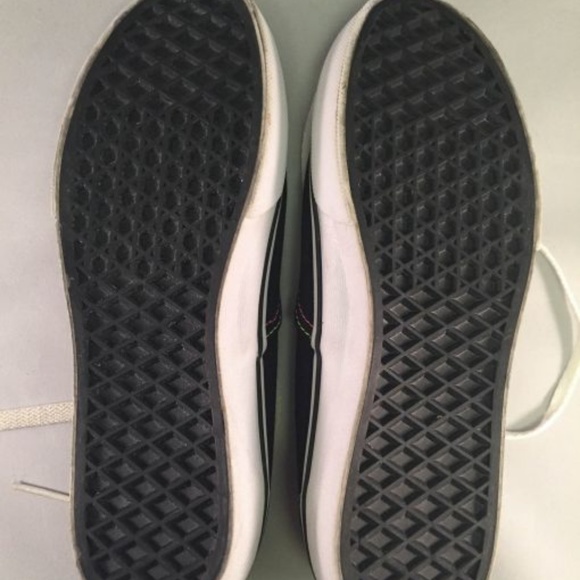 Black Vans w/ Neon Pink and Yellow Stitching - Picture 8 of 8